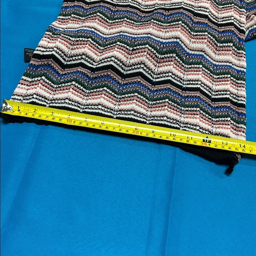 1641 Missoni Scarf and Beanie set Black White Blue - Picture 5 of 9